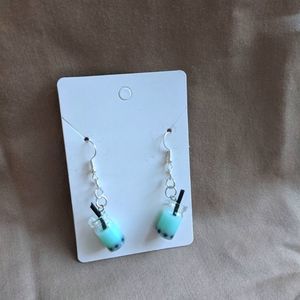 🛍 Blueberry Boba Tea Earrings